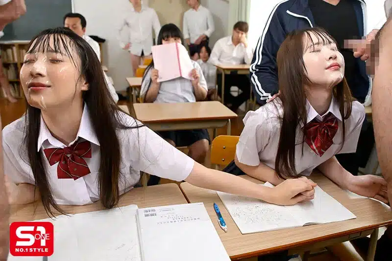 sexjapan เวรรับน้ำว่าวสองสาวนักเรียนสุดน่ารัก SNOS-326 3